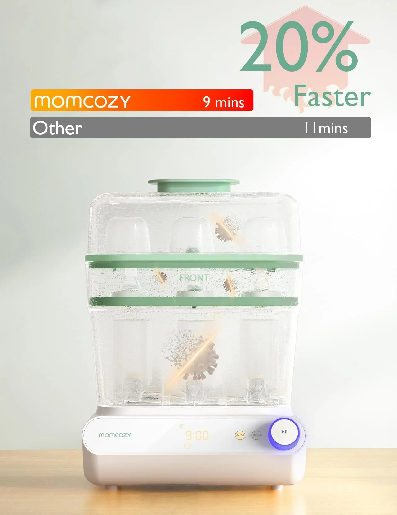 Momcozy 3 Layers Large Bottle Sterilizer and Dryer