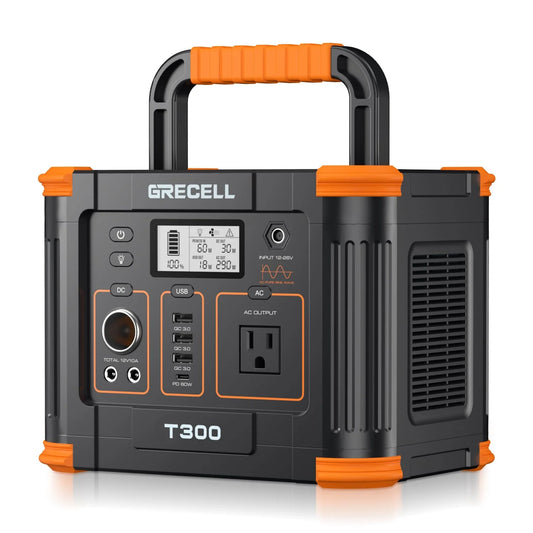 Portable Power Station 300W, GRECELL 288Wh Solar Generator