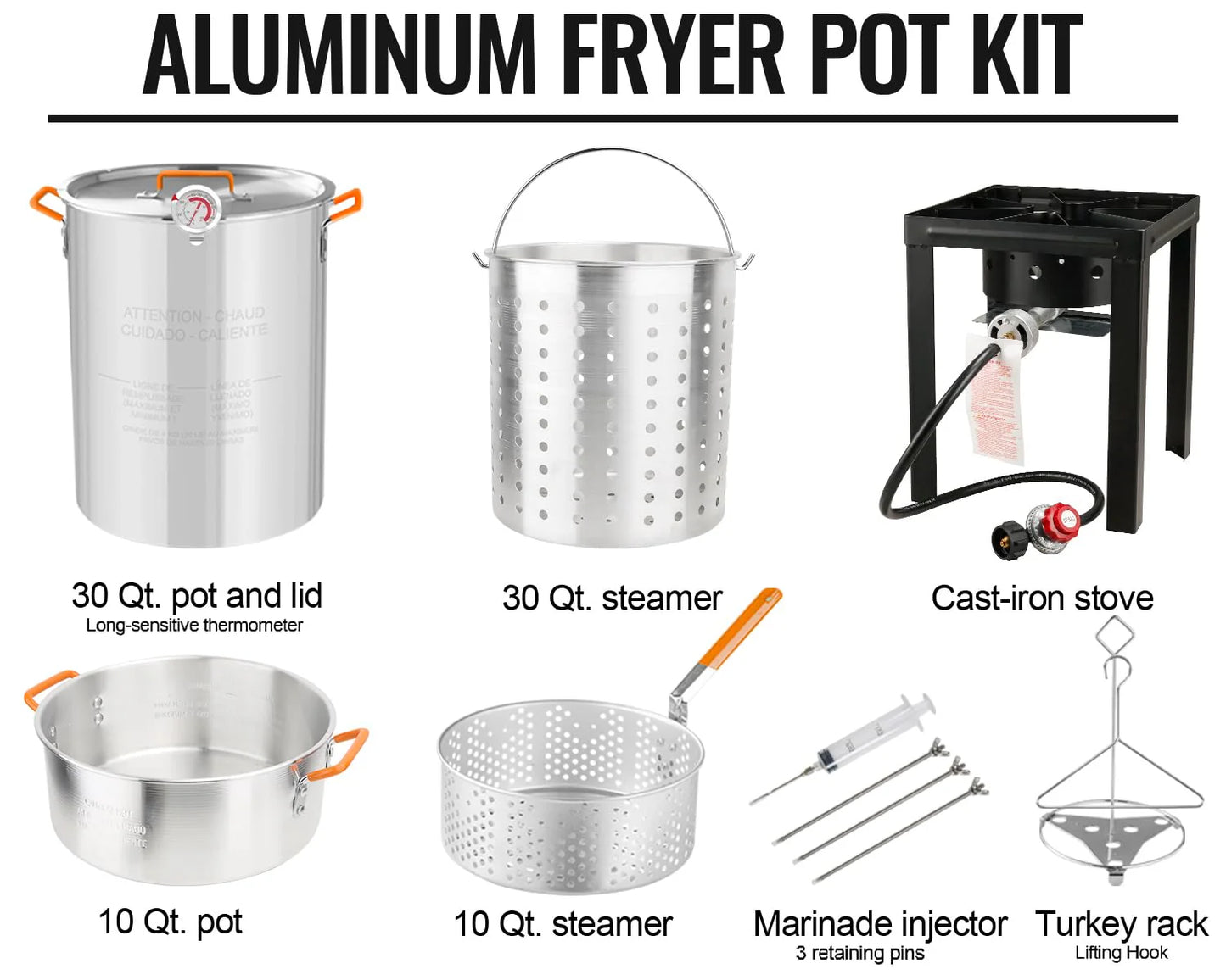 Worcest Outdoor Turkey Deep Fryer Set Seafood Boiler Kit