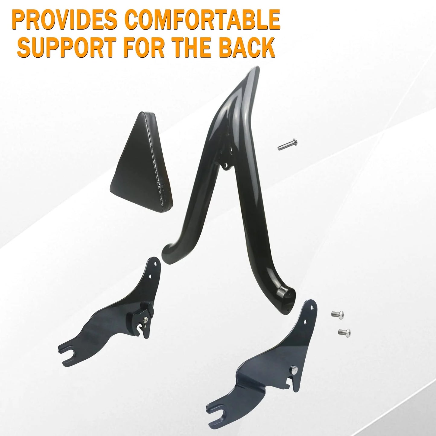 26" Height Black Sissy Bar Compatible for Harley Davidson Touring Models