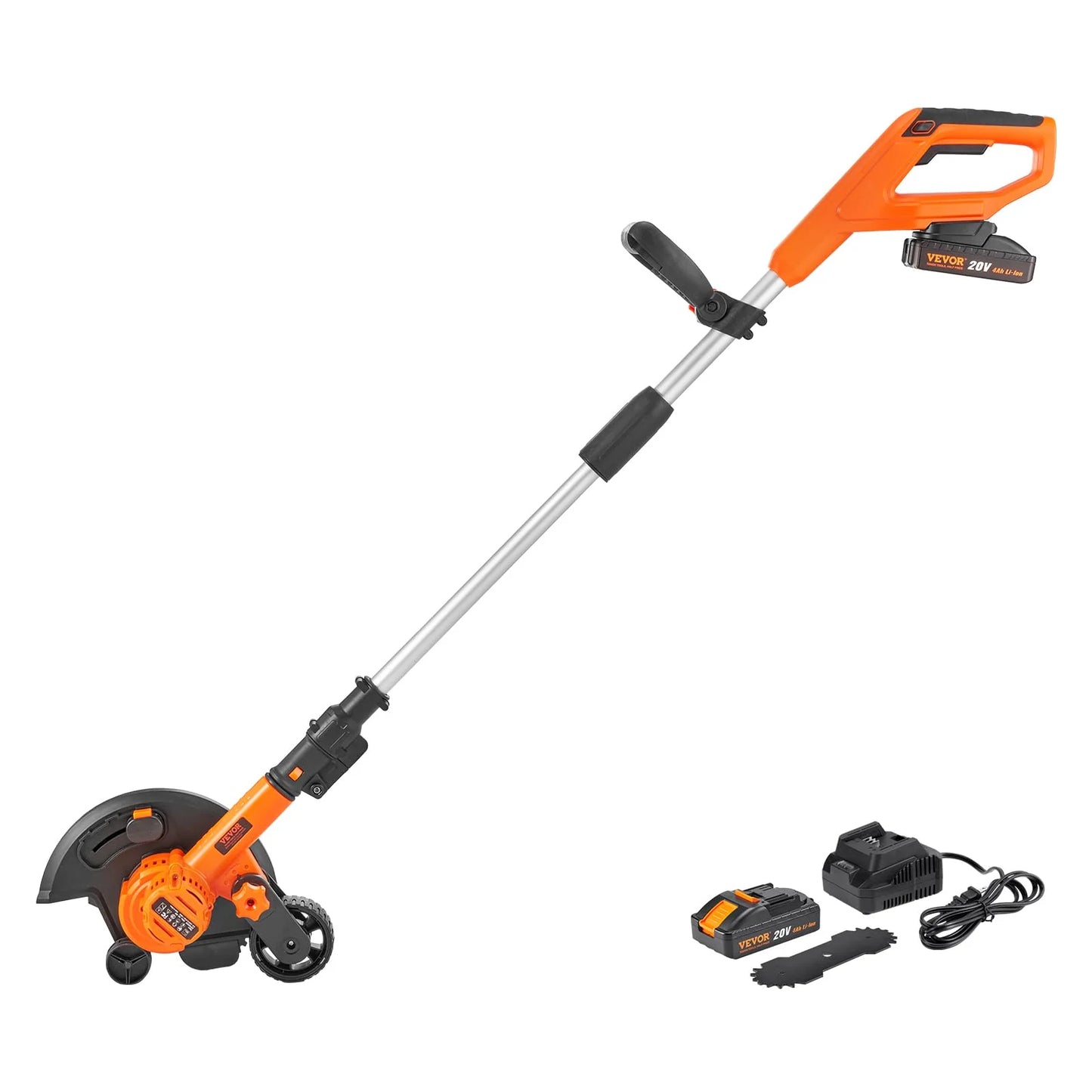 VEVOR Lawn Edger, 20V Battery Powered Cordless Edger