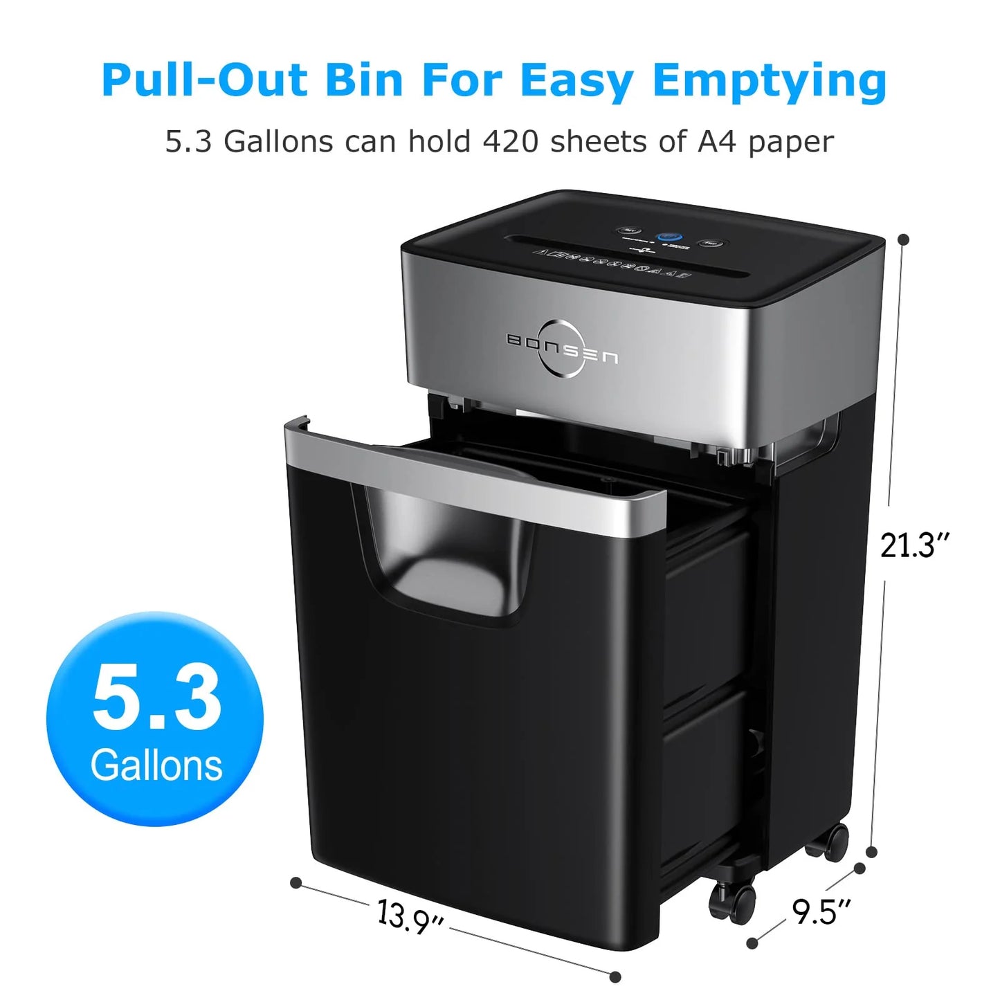 BONSEN 16-Sheet Heavy Duty Paper Shredder for Office