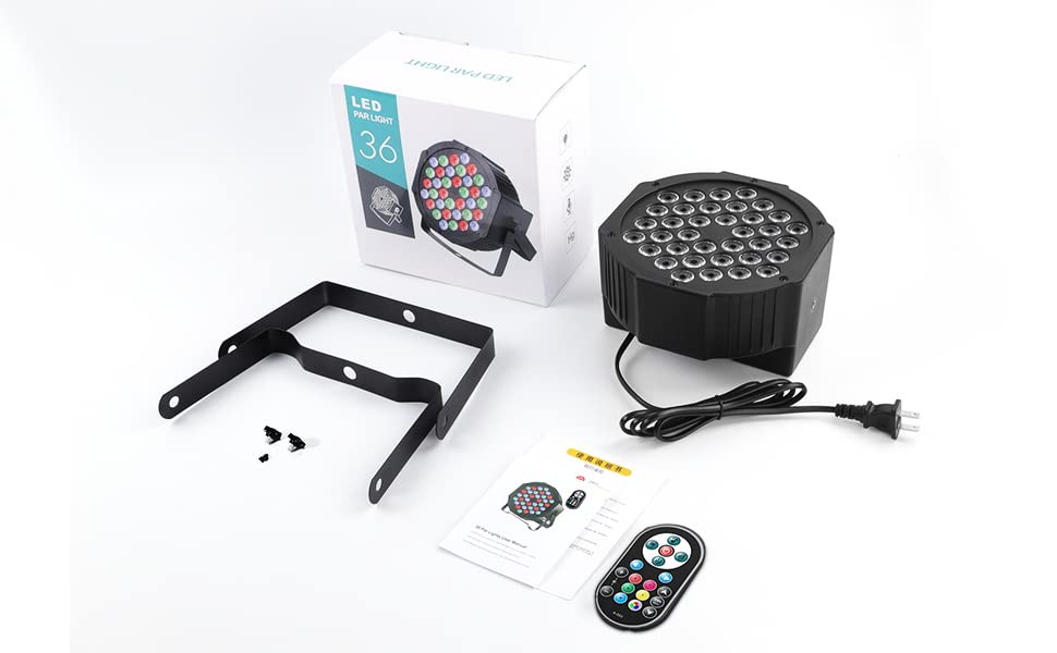 U`King Stage Lights 10 Packs 36LED RGB LED Par Lights