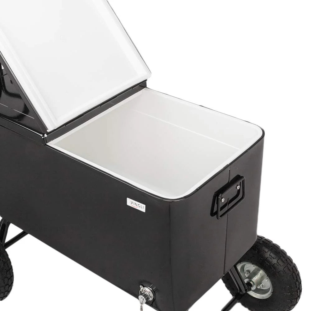 VINGLI 80 Quart Wagon Rolling Cooler Ice Chest