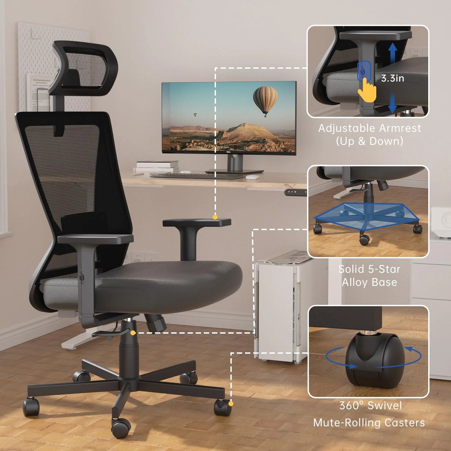 Dripex Ergonomic Office Chair with Lumbar Support