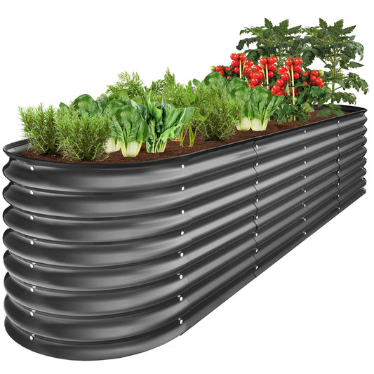 Best Choice Products 8x2x2ft Metal Raised Garden Bed