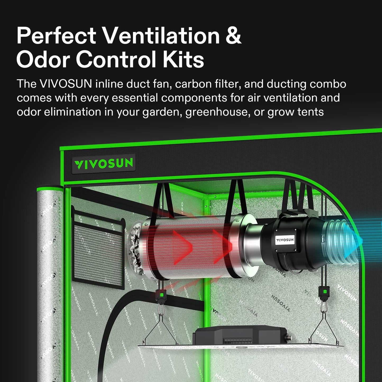 VIVOSUN Grow Tent Ventilation System with Speed Controller