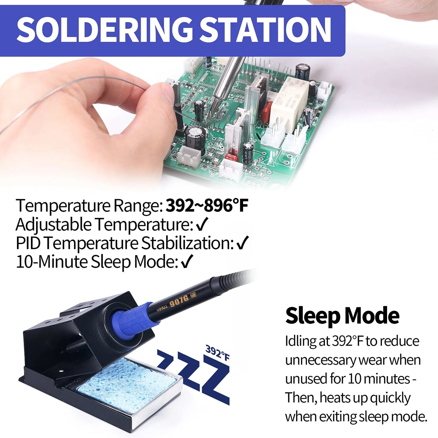 YIHUA 2 in 1 Hot Air Rework and Soldering Iron Station with °F /°C