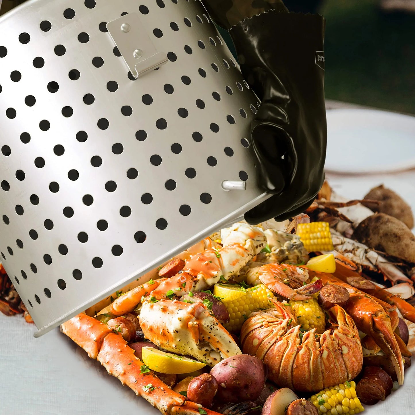 Creole Feast 60 Qt Seafood Boiling Kit with Strainer