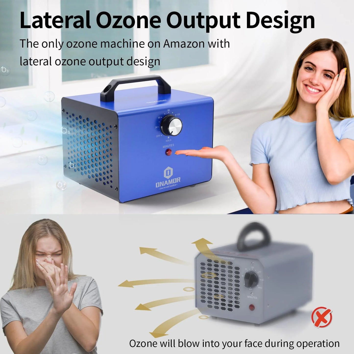 ONAMOR Ozone Generator 36000 mg/h for Home, Car, Smoke