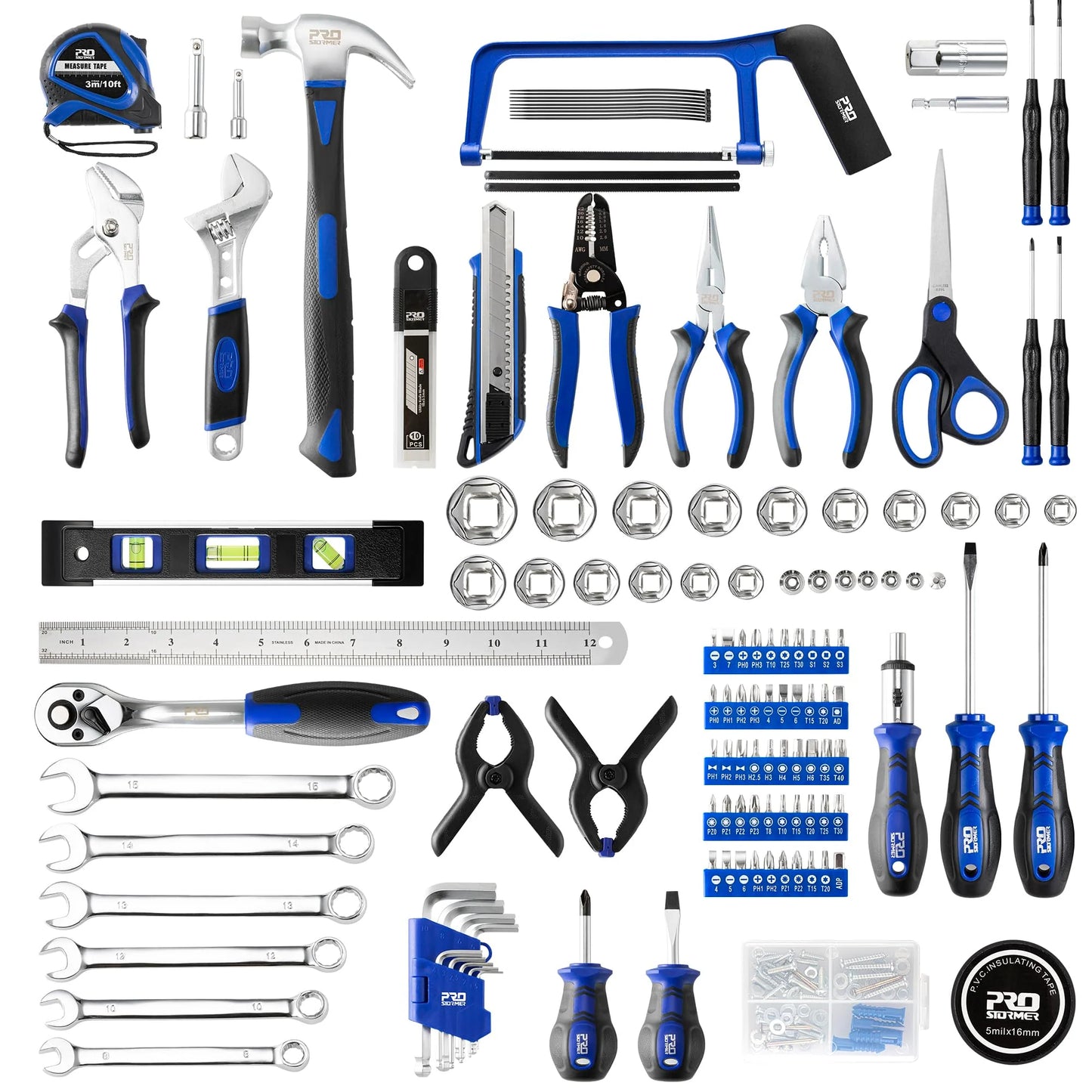 Prostormer 259 Piece Tool Set, General Home/Auto Repair Tool Kit