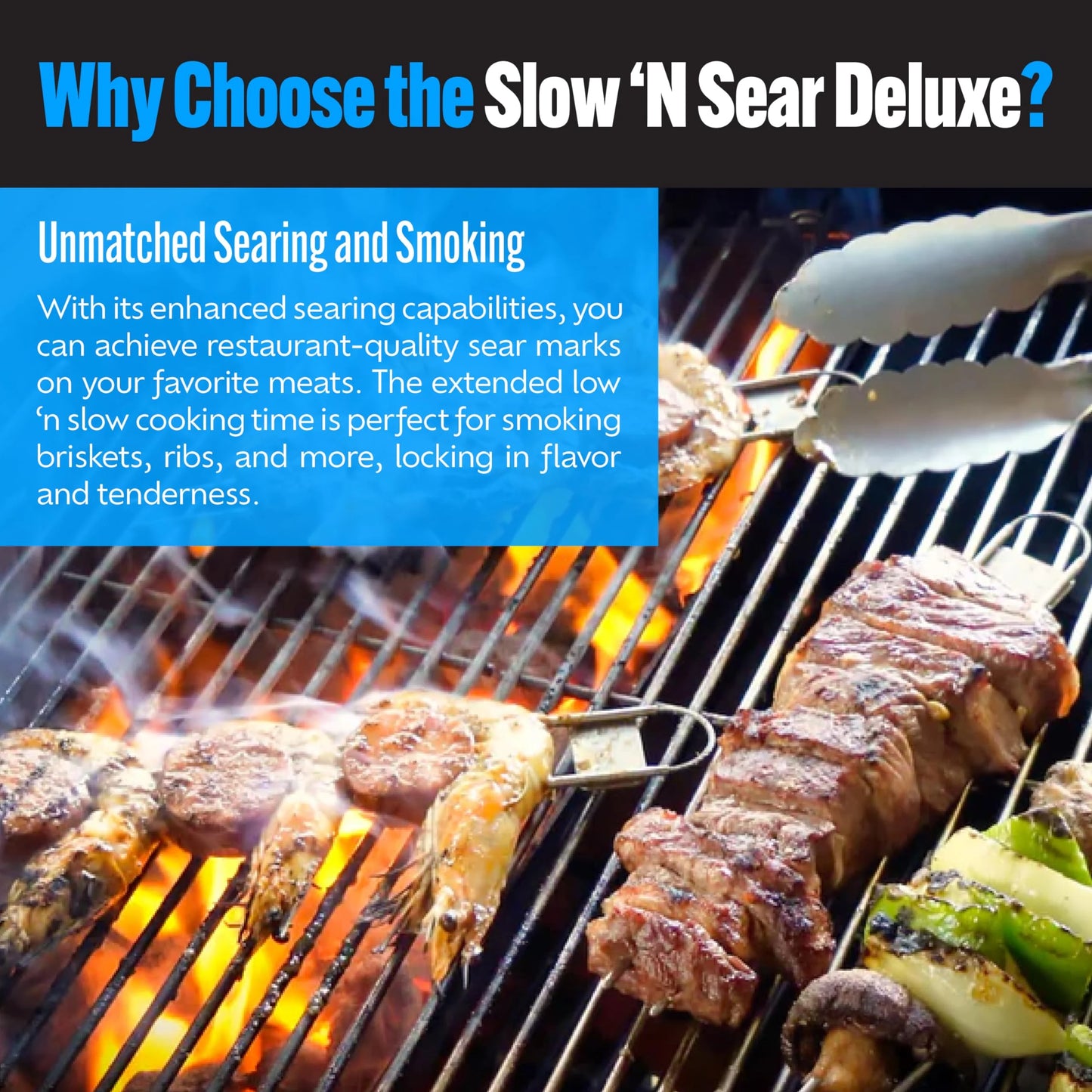 Slow 'N Sear SnS Grills Deluxe Insert, Removable Reservoir