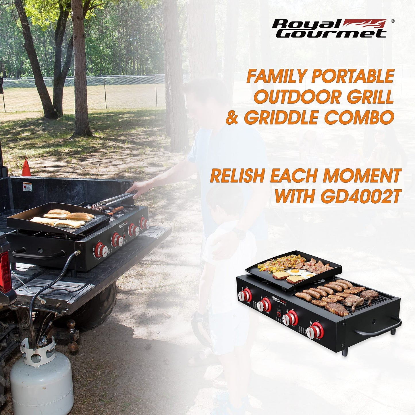 Royal Gourmet Tailgater Tabletop Gas Grill Griddle