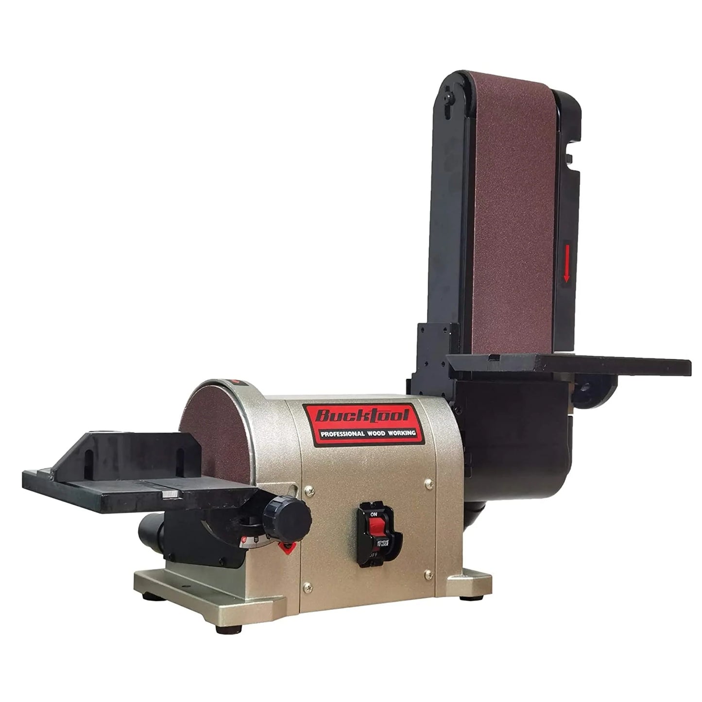 BUCKTOOL 5.0A Belt Disc Sander with 3/4HP Direct-drive Motor