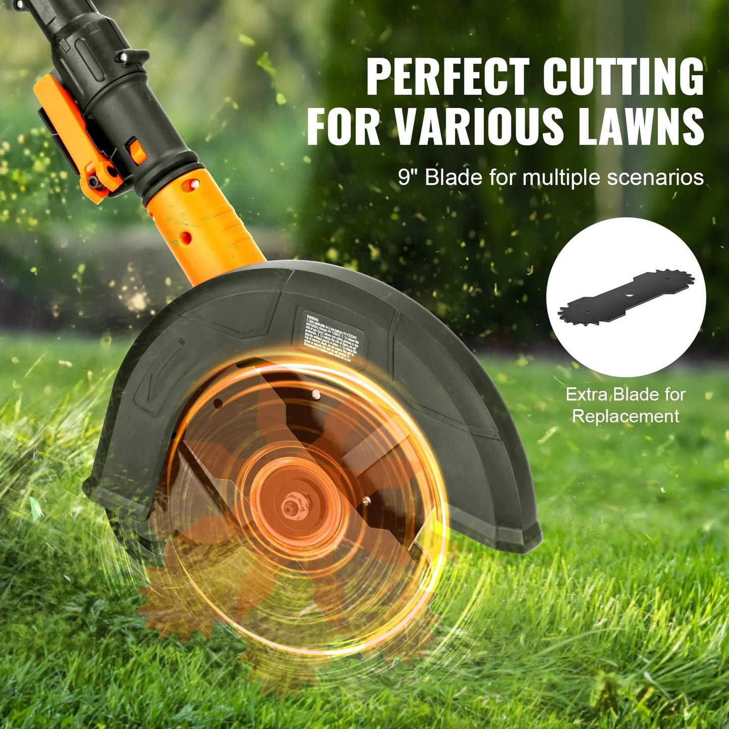 VEVOR Lawn Edger, 20V Battery Powered Cordless Edger