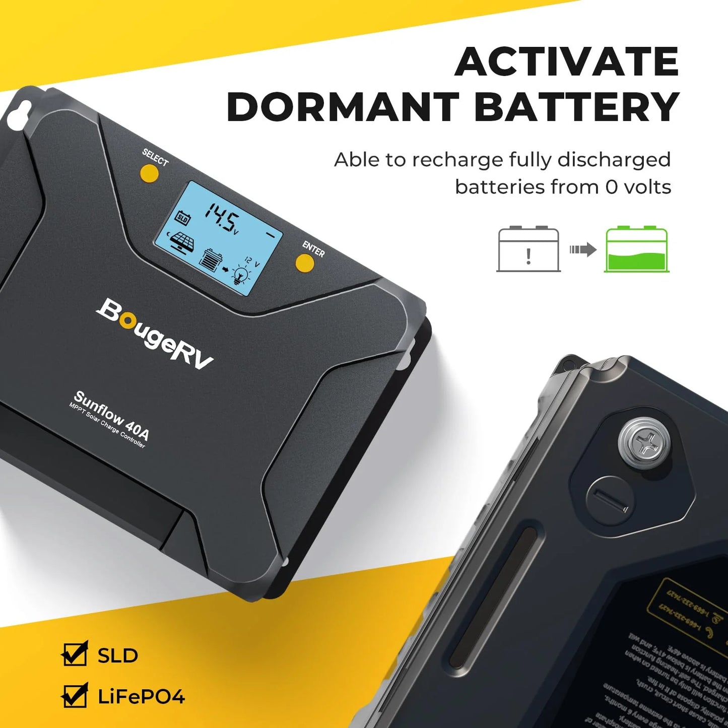 BougeRV Sunflow MPPT Solar Charge Controller 40A