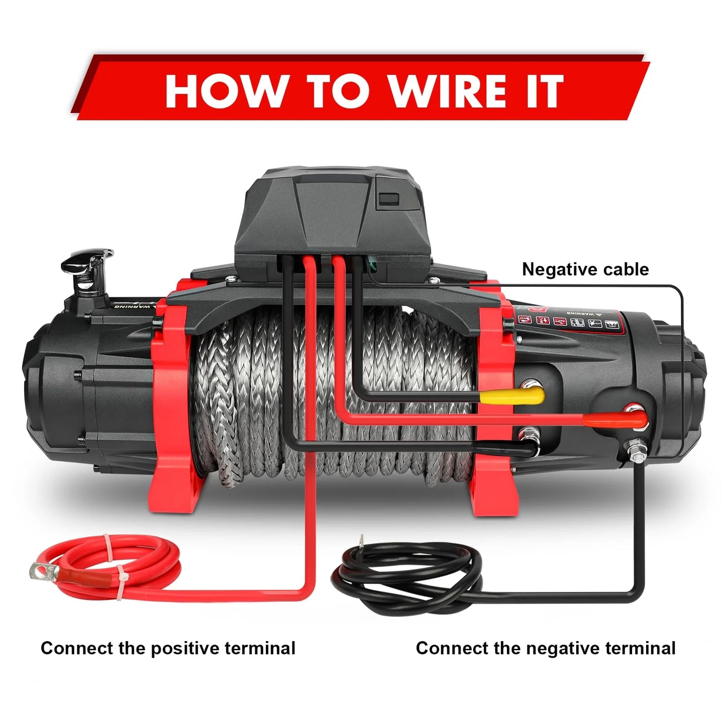 X-BULL 13500 lb Load Capacity Electric Winch for Towing Truck Off Road