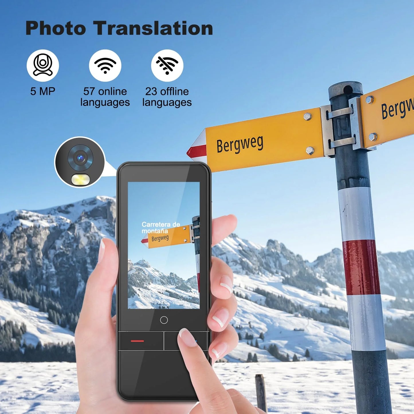 RUISJ Language Translator Device, Real-Time Translator